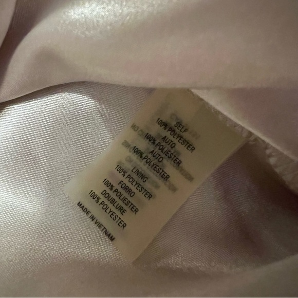 VINCE CAMUTO | Taupe Neck Embellished Chiffon Layered Trapeze Dress Size 10 - Picture 5 of 9